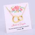 Two Interlocking Connecting Infinity Double Circles Mother's Day Mother Daughter Grandmother Mom Granddaughter Jewelry Necklace