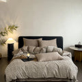 New Style Brown Digital Printing Home Hotel Textiles 100% Cotton 4pcs Breathable Comfortable Bedding Set