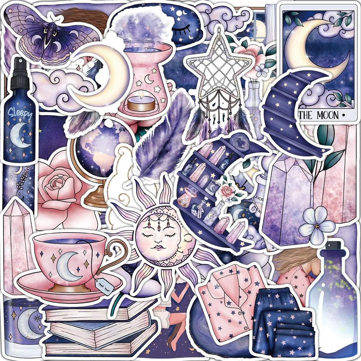 50pcs Cartoon Graffiti Stickers Mobile Phone Cup Computer Decorative Stickers Waterproof Children's Cartoon Wholesale