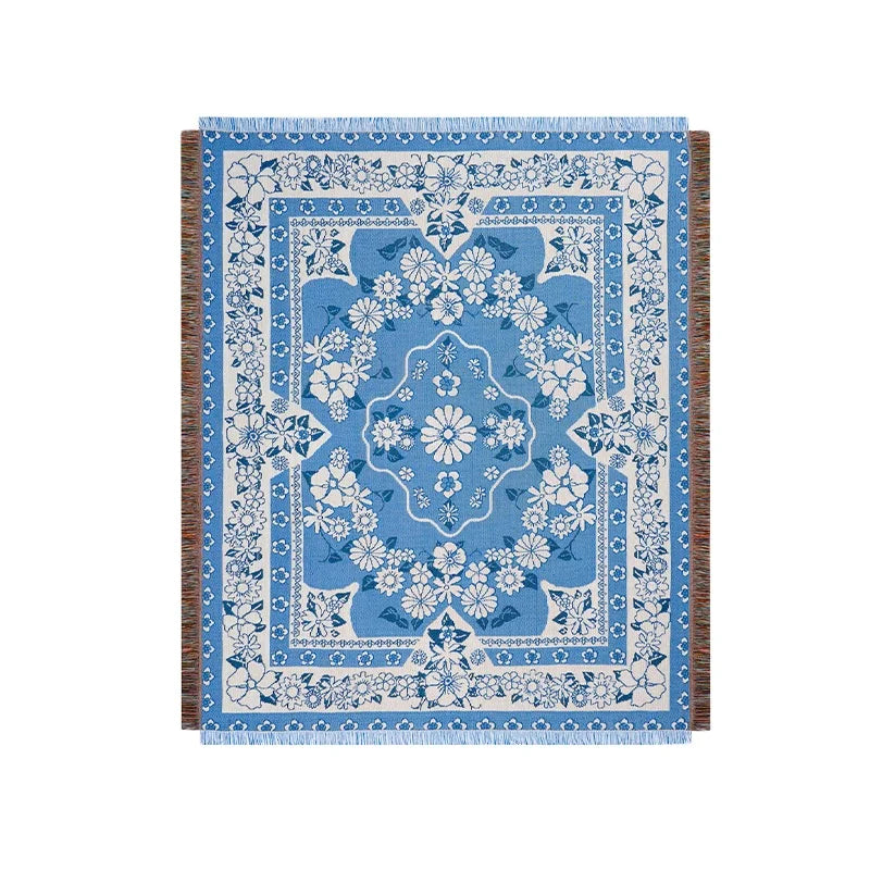 Custom Woven Throw Jacquard Tapestry Blankets-Washable Four Seasons Cartoon Character for Home Travel Picnic Hotel Airplane