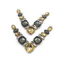 Ladies Shoes Decorative V-shaped Jewelry Charm Thong Sandal Rhinestone Shoe Buckle