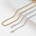 2mm3mm5mm Various Sizes Stainless Steel Rope Chain Handmade DIY Gold-plated Chain Necklace