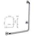 Durable 304 Stainless Steel Hospital L Shaped Safety Handrail Bathroom Disabled Handle Rail Shower Toilet Grab Bars