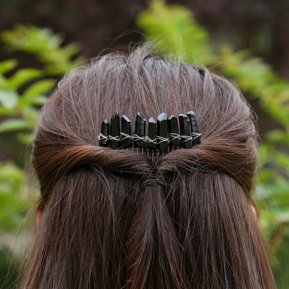 HZ European and American Style Multi color crystal hairpin Bohemian Style Bridal Black crystal Party accessories brides hair combs