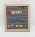 Hot Sale 10*10 Inch Wooden Felt Letter Board With 460 Letter Board Letters for Home Decor