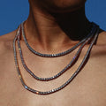 Hip Hop 925 Sterling Silver With Moissanite Tennis Chain 3mm 4mm 5mm Iced Out Tennis Chain Necklace Bracelet Jewelry