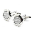 Wholesale Carbon Fiber Fabric Elegant Cufflinks Custom Men's Suit Shirt Fashion Accessory Wedding Tuxedo Trendy Jewelry Gift