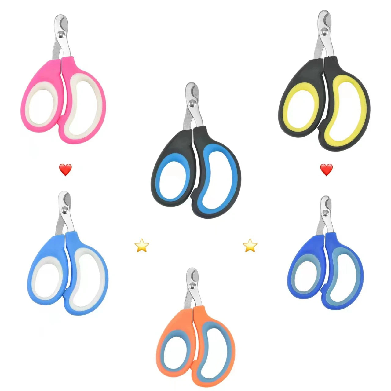Professional Stainless Steel Sharp Angled Circular Blade Luxury 4-color Small Rubber Safe Portable Anti-Scratch Stocked Pet Nail