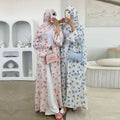 Wholesale Floral Print Open Abaya Eid Turkey Abaya Women Islamic Clothing