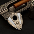 Luxury Heavy Quality Pure Copper Cigar Round Cutter with Stainless Steel Blade Knife GUEVARA RAG-5050
