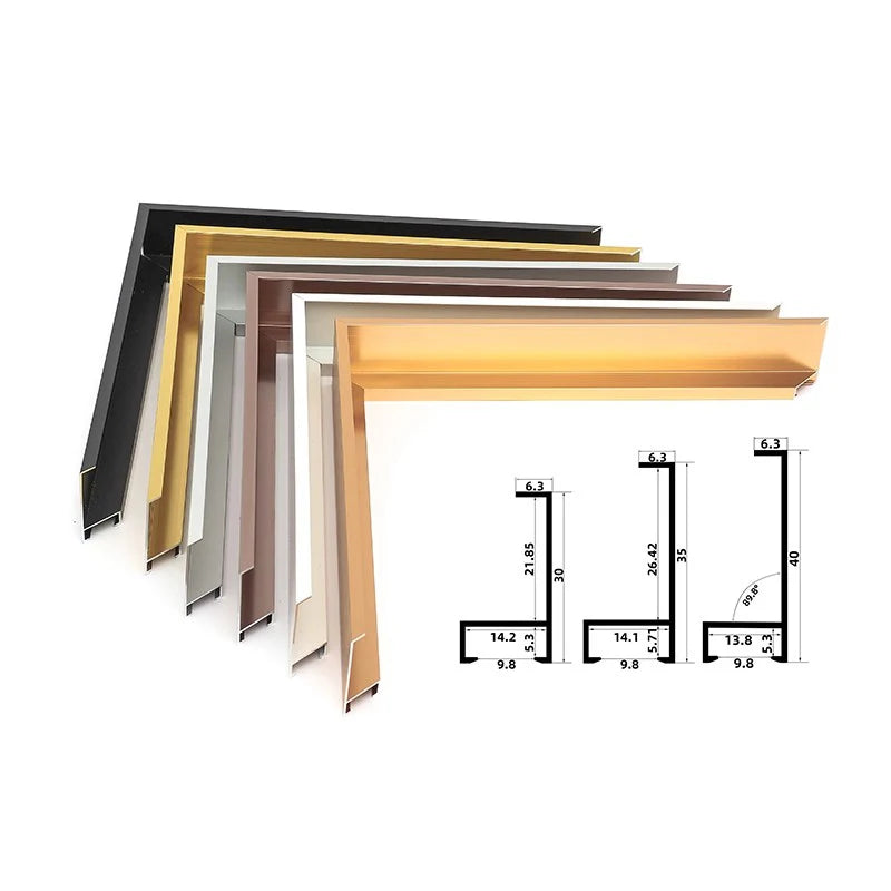 Aluminum Alloy Brushed Profile Decorative Painting Oil Painting Frame Picture Frame Material Poster Border Lines