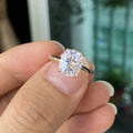 HQ GEMS 14K Rose Gold Ring 8x9.5mm VVS1 D Cushion Cut Moissanite Diamond Rings Fashion Jewelry Ring