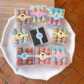 100PCS /SET Mini High Stretch Elastic Sweet Polyester Candy Color Hair Ring Kids Scrunchies
