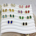 SINRONG Flatback Motif Horse Eye Claw Glass Crystal Rhinestone Acrylic Sew-on Decorative Motif for Shoes Garments Fashion Style