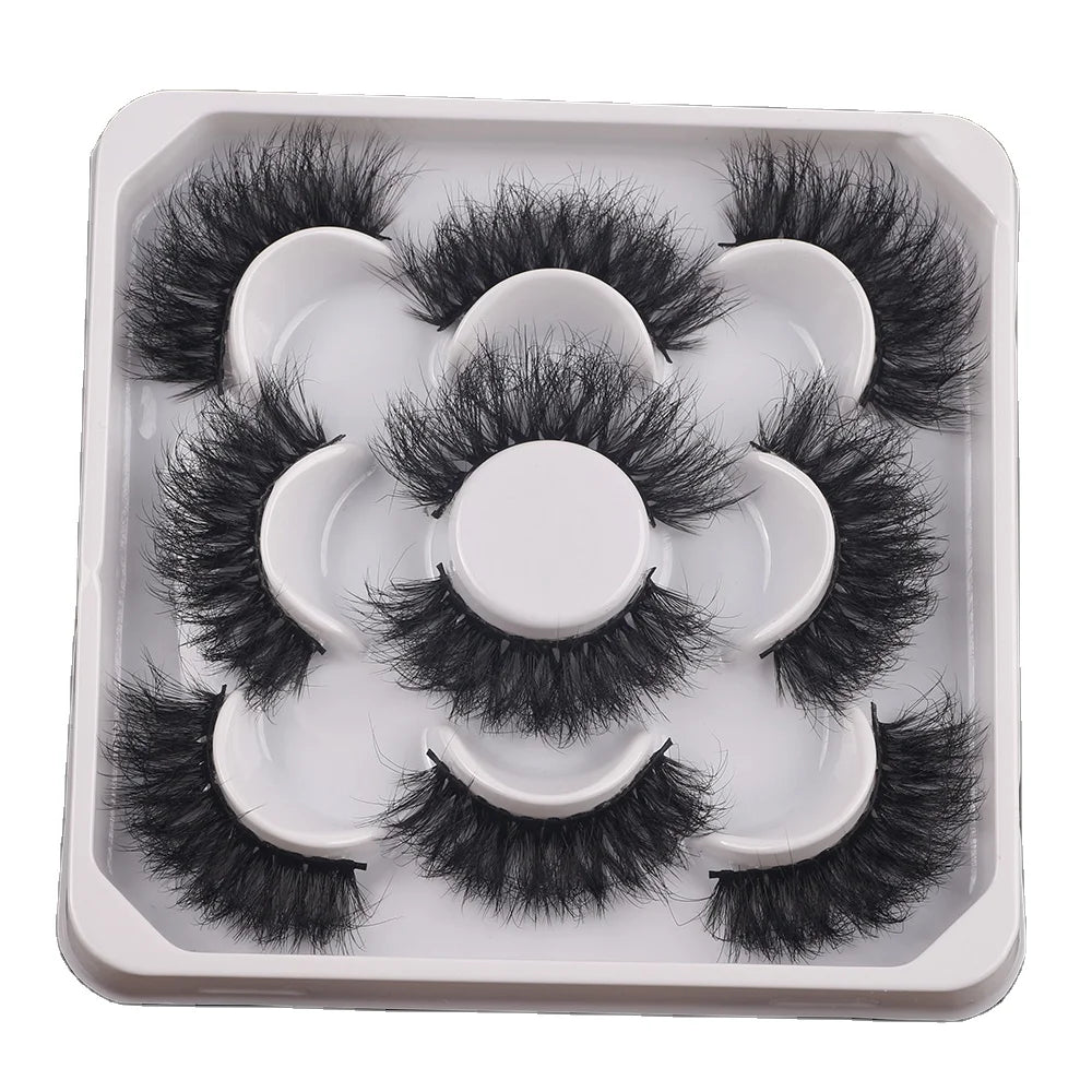 FX-Z24False Eyelashes 5 Pairs Full Strip Eyelashes 6D Fluffy Eye Lashes Wholesale Customize Lashes ManufacturerEyelash Supplier
