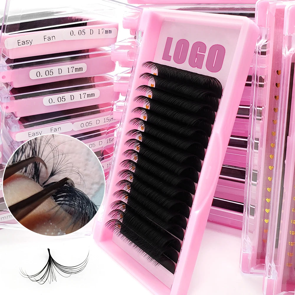 Korean Pbt 8-25mm Custom Las Extension Supplies Private Label Individual Lashes Volume Cashmere Eyelash Extension