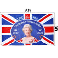 2026 3X5FT UK Queens Flag Double Side Decoration Queen Elizabeth ll Platinum Jubilee Flag For British Festival
