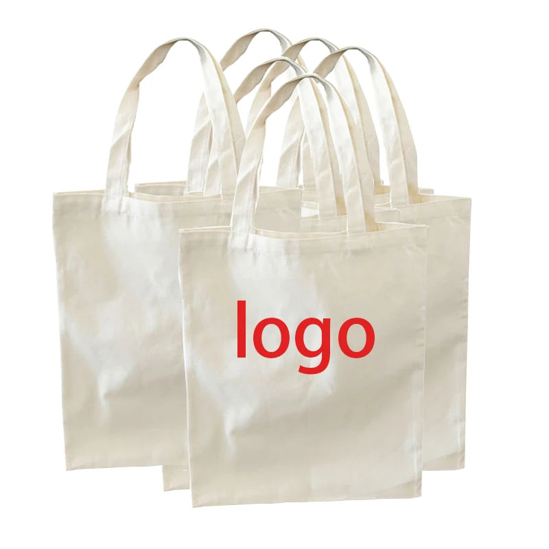 Promotional Bags with logo Personalized Tote Bag Factory  OEM Canvas  Reusable Fashion Shopping Handbag Custom Bags With logo