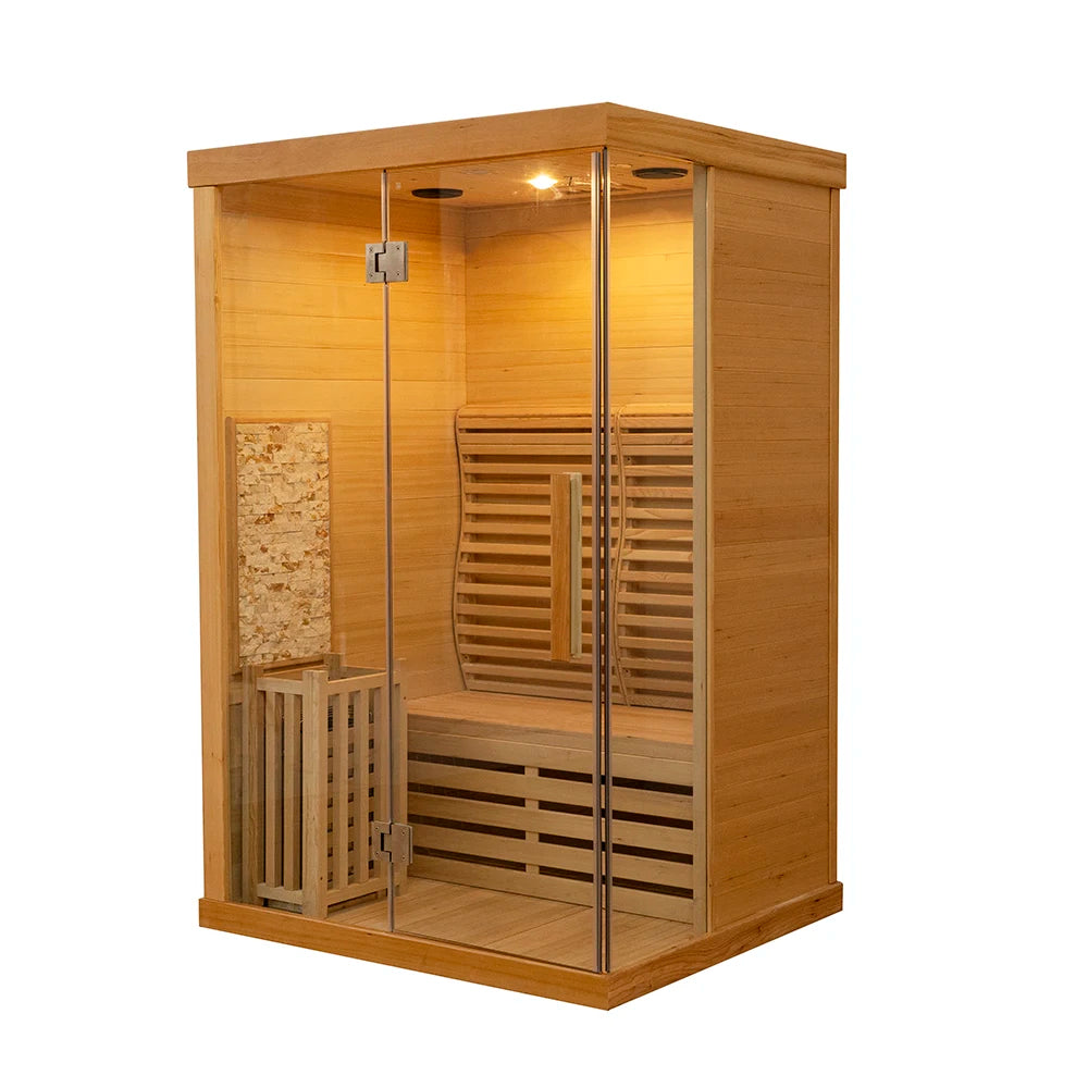 Indoor Steam Sauna RoomTraditional Finnish Sauna for 2-3 Person