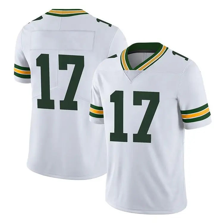 Custom Vintage Rugby Shirt Uniform Men's Sewn Knitted Short Sleeve American Football Jersey Quick Dry Breathable Football Shirts