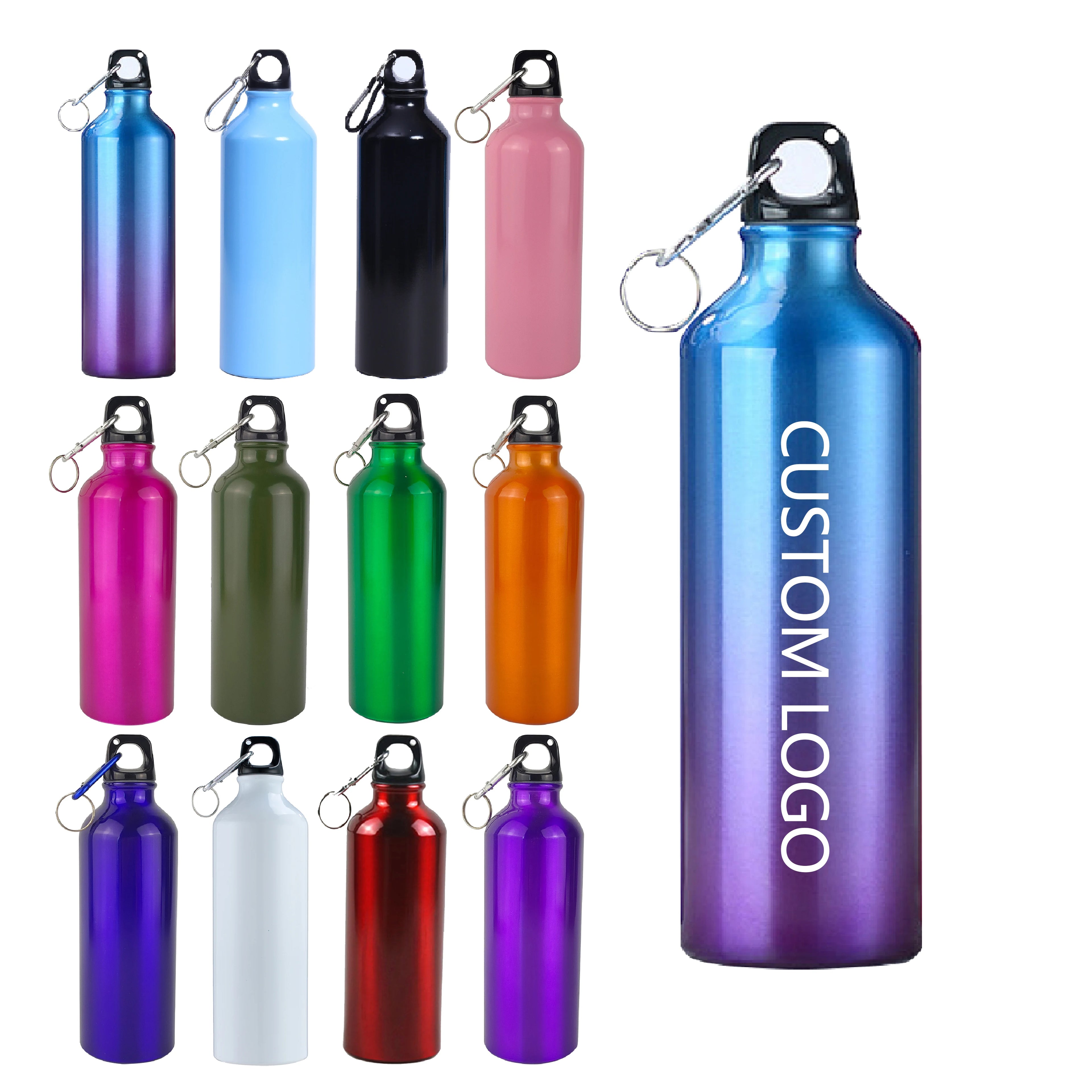 Custom 500ml 750ml Eco-Friendly Sublimation Aluminium Water Bottle with Lid BPA Free for Sport Use Featuring Your Logo