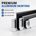 Wall Skirting Manufacturer Easy Installation Aluminum Alloy 6cm Height 1.1mm Thickness Diamond Cut Surface Baseboard for Villa