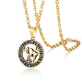 Retro Style Stainless Steel Gold Silver Twelve Zodiac Animal Pendant Jewelry Accessories