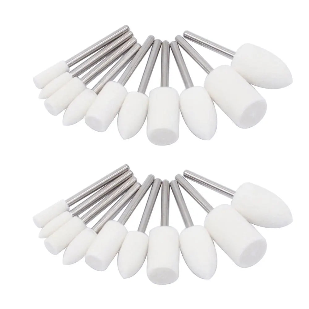 High Quality White Mounted Mandrel Grinding Bits Polishing Wheel Drill Grinder Head for Jewelry Rotary Tool Accessories