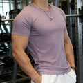 Nylon High Elastic Men Fitness t Shirt Customs logo Breathable Men Sports Tops Running t Shirt
