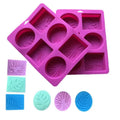HY Leaves Theme Craft Art Silicone Rectangular Round Soap Molds for DIY Handmade Soap Bar Molds