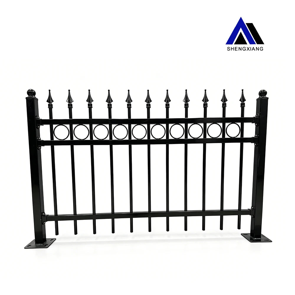 Verified Pro Factory Ornamental Steel Picket Fence Easily Assembled Steel Fence Panels for Outdoor Garden Park Industrial MegaBDM