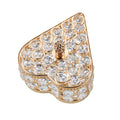 Vintage European Love Shaped Princess Jewelry Box Modern Simple Multifunction Crystal Metal Design Ring Storage Decorative Box