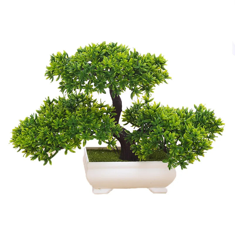 Artificial Plant Greeting Pine Bonsai Plants for Desk Deco