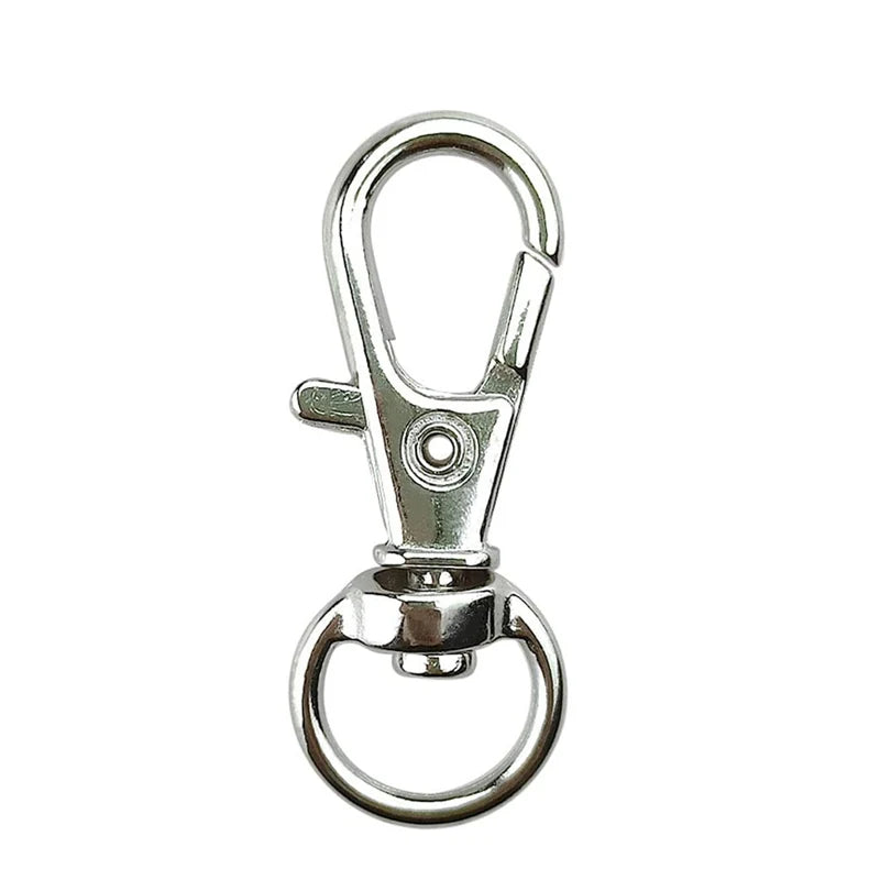 Silver Snap Clip 10 mm Rotatable Buckle Lobster Claw Clasp Clips Metal Swivel Lanyard Snap Hook For Strap DIY Accessories