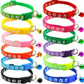 Wholesale Lelote Eco-Friendly Durable Fashionable Multi Colors Adjustable Puppy Pet Paw Print Cat Bell Nylon Collar with Bells