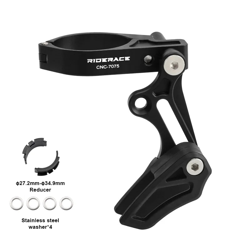 RIDERACE MTB Bicycle Chain Guide Chain Frame 31.8 34.9mm Clamp Chain Guide Protector Cover 1X System for E Type Adjustable CNC
