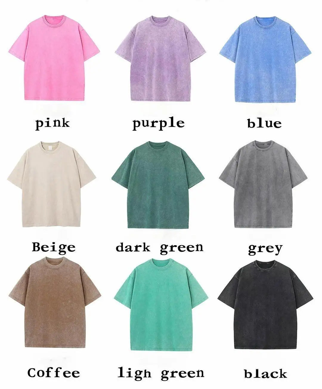 Custom Logo T Shirt  Oversize Acid Wash Short Sleeves Tshirt Printing 100%Cotton Men's T-Shirts