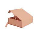 Boutique Custom Luxury Rectangular Cardboard Folders Gift Box with Satin Ribbon Embossing & Matt Lamination