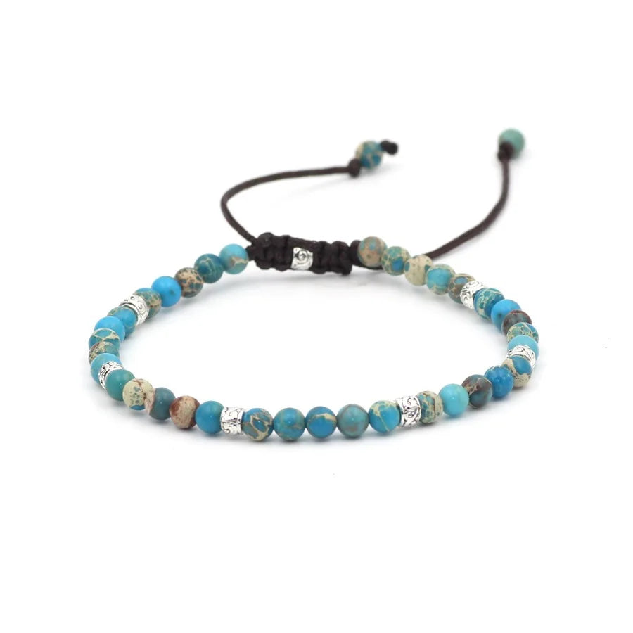 4MM Fashion Contracted Popular Friendship Couples Emperor Stone Buddha Beaded Bracelet for Men Women Wholesale