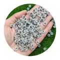 4*7mm Mix Single Letter Acrylic Beads Round Flat Alphabet Loose Beads for Jewelry Making Handmade Diy Bracelet Necklace 500g/bag