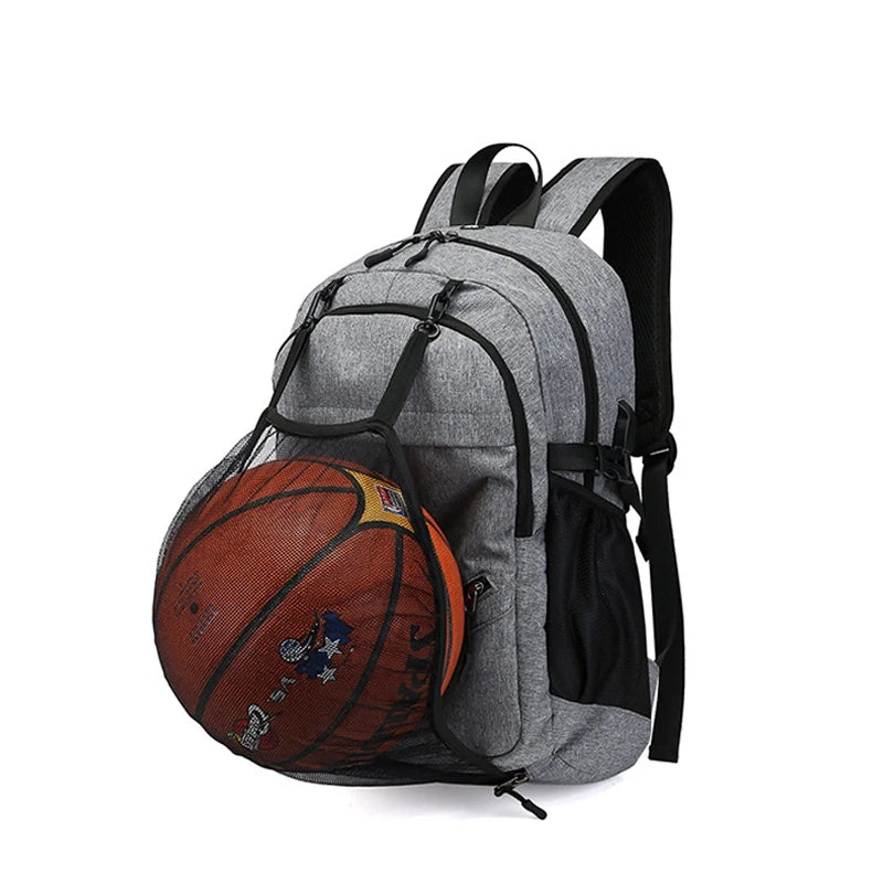 Oxford Basketball Bags Large Capacity Back Pack with Soccer Pocket Waterproof Bagpack With USB Charging Port Student Backpacks