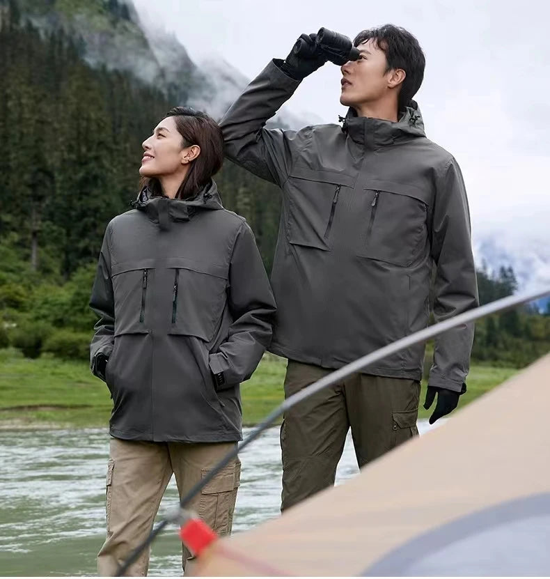 Custom Waterpr Protective Windbreaker Jacket for Outdoor Activities-Zipper Plus Size for Running Hiking Bike Riding Low MOQ