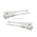 Factory Price 45mm Double Prong Alligator Hair Clips Flat Metal Boutique Hairpins Hair Accessory