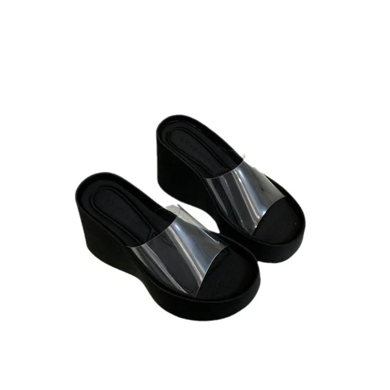 2026 Summer New Fashion Thick Bottom Women Sandals Beach Casual Breathable Lace-Up Platform Slippers