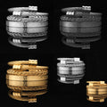 Stainless Steel Roman Numerals Bracelet Combination 18K Gold Round Head and Square Head Combination