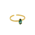 VIANRLA 925 Sterling Silver Elegant 18k Gold Plated  Zircon Rings for Lady