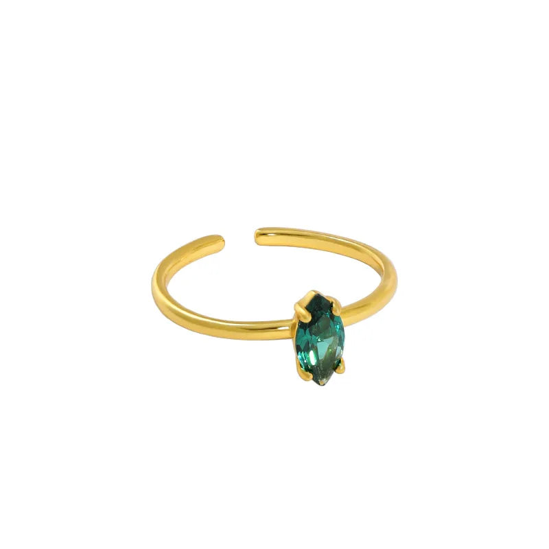 VIANRLA 925 Sterling Silver Elegant 18k Gold Plated  Zircon Rings for Lady
