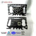Business Gift Tradeshow Giveaways Custom Logo Brand Pocket Wallet Multitool 46 in 1 Beer Bottle Opener Credit Card Multi Tool