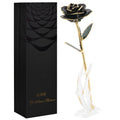 2023 Hot Selling 24K Gold Plated Real Preserved Fresh Rose Gold Rose Luxury Gift for Valentines Day