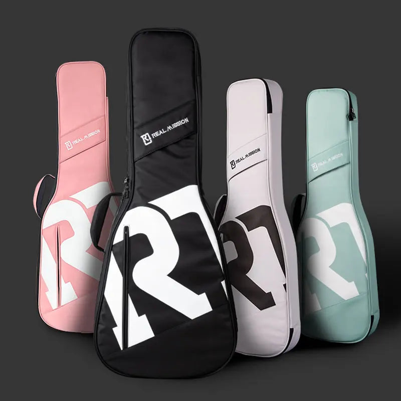 Lauren Real Mission Style 30mm Padding Waterproof Nylon Electric Bass Gig Bag for Acoustic Classical Guitar Instrument Cases